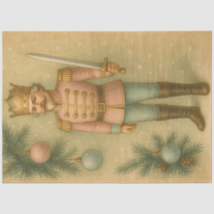 Pastel Nutcracker Soldier Christmas Decoupage Tissue Paper