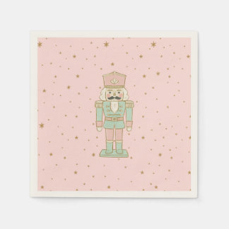 "Pastel Nutcracker – Whimsical Holiday Napkin