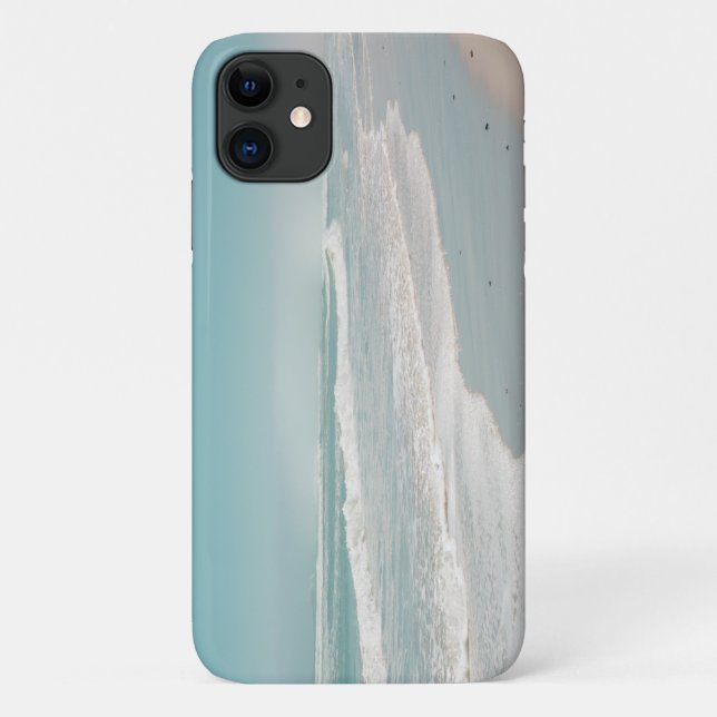 Pastel Ocean Waves Beach iPhone 11 Case (Back)