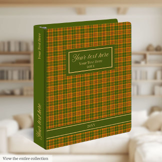 Pastel Olive Green Burgundy Orange Fall Binder