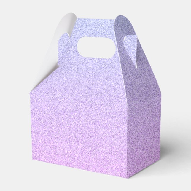 Pastel Ombre Glitter Favor Box (Back Side)