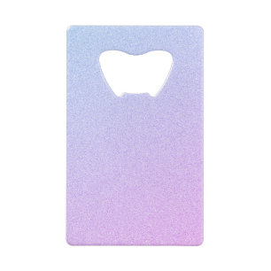 Pastel Ombre Glitter Wallet Bottle Opener