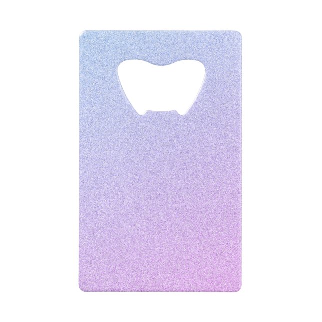 Pastel Ombre Glitter Wallet Bottle Opener (Back)