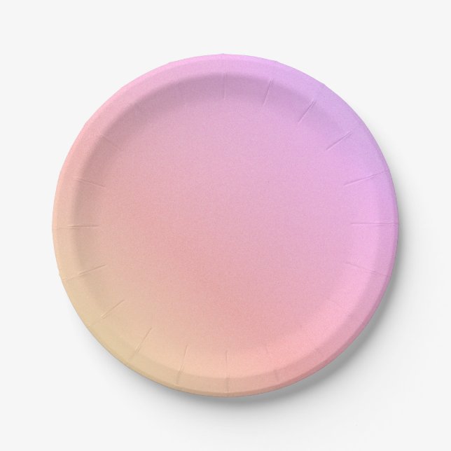 Pastel Ombre Paper Plate (Front)