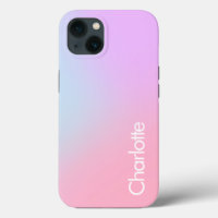 Pastel Ombre Personalized iPhone 13 Case