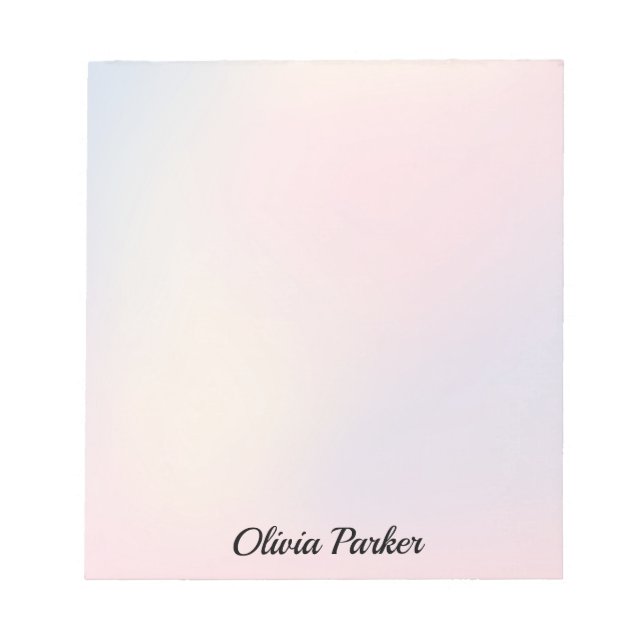 Pastel Ombré Personalized Notepad for Kids (Front)