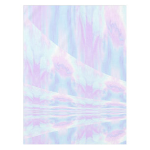 Pastel Ombre Tie Dye Ripples Girly Tablecloth