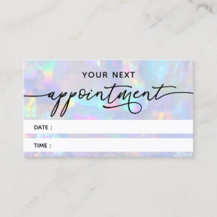pastel opal texture appointment card