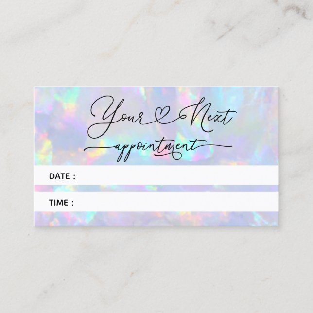 pastel opal texture photo carte de rendez-vous pho (Devant)