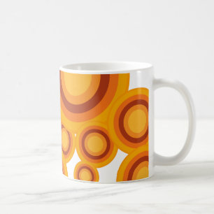 pastel orange circle coffee mug