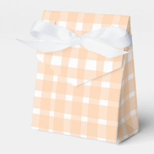 Pastel Orange Gingham Favor Box