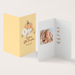 Pastel Orange Little Citrouille Baby Faire-part