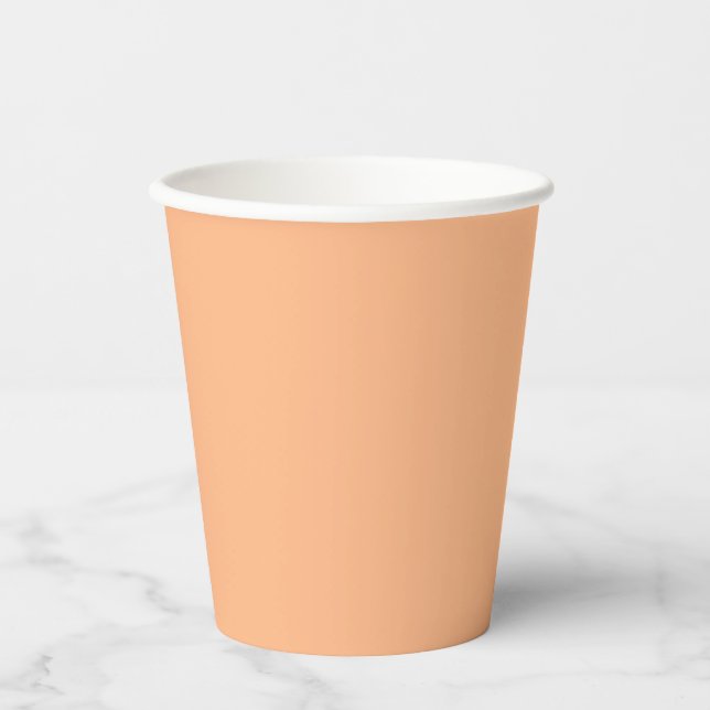 Pastel Orange Paper Cup (Front)