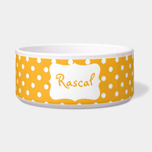 Pastel Orange Polka dot  bowl