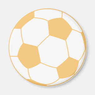 Pastel Orange soccer ball Magnet