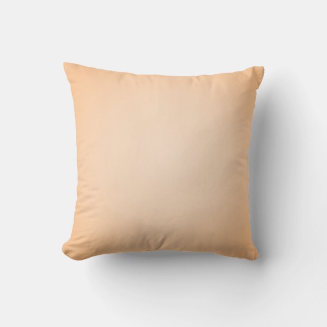 Pastel Orange Throw Pillow (Front)