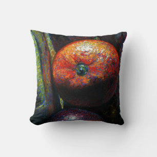 Pastel Orange Throw Pillow