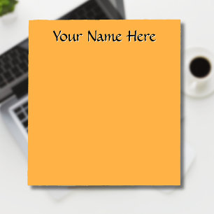 Pastel Orange Unique Personalized Teacher Gifts Notepad