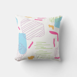 Pastel Organic Geometric Throw Pillow