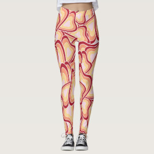 Pastel Organic Hearts Shapes Leggings