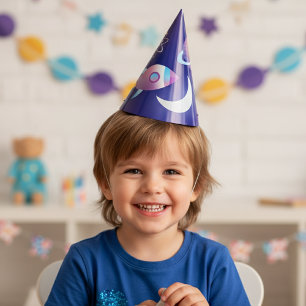 Pastel Outer Space Party Hat