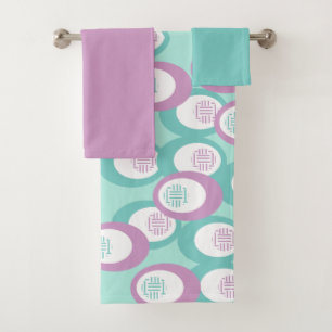 Pastel Ovals  Bath Towel Set