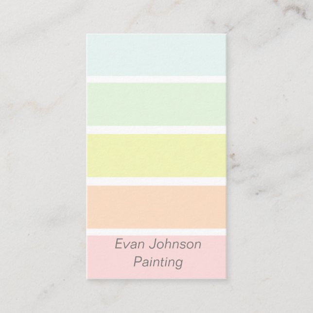 Pastel Paint Exemple de Carte de visite (Devant)