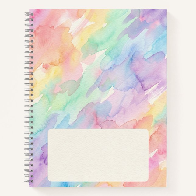 Pastel Paint Name Notebook (Front)