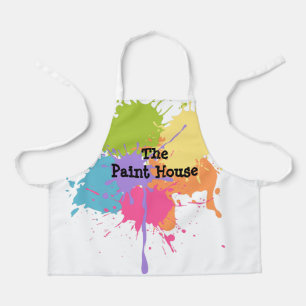 Pastel Paint Splats Personalized Apron