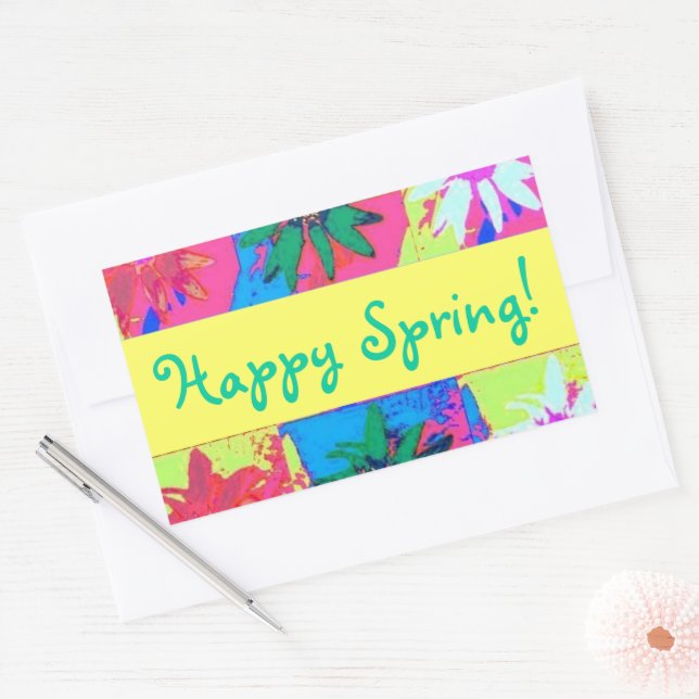 Pastel Paint Splatter Daisies Sticker (Envelope)