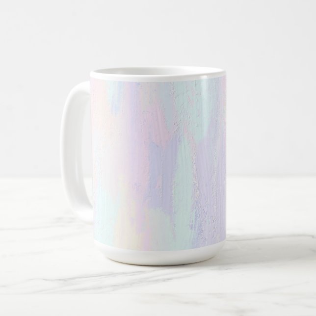 Pastel Paint Strokes Coffee Mug (Front Left)