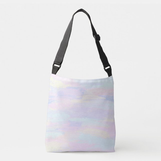Pastel Paint Strokes Crossbody Bag (Front)