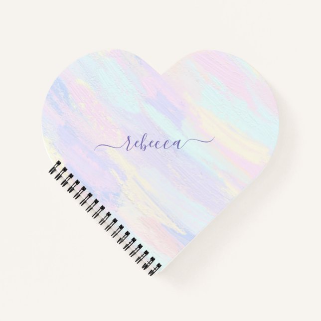 Pastel Paint Strokes Notebook (Front)