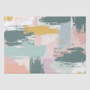 Pastel Paint Strokes Pattern Tissue Paper