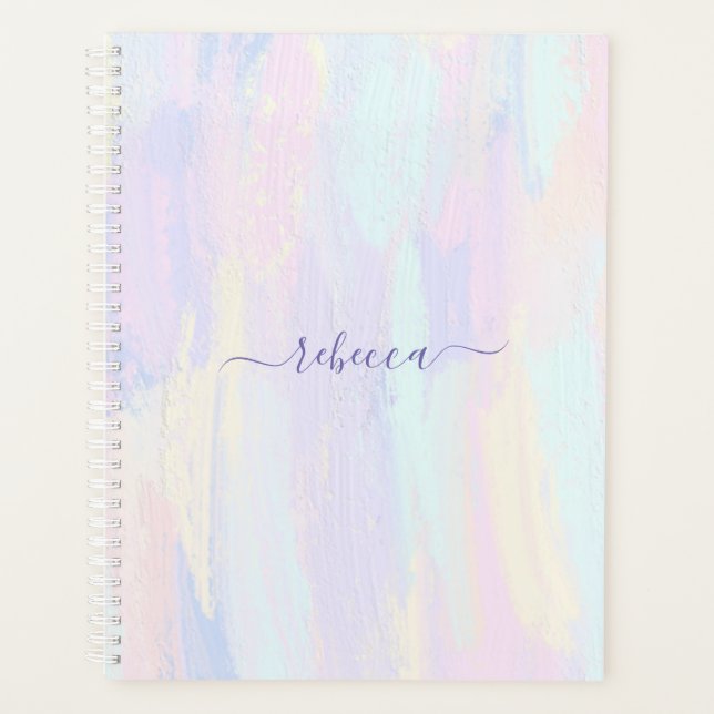 Pastel Paint Strokes Planner (Front)