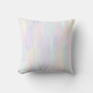 Pastel Paint Strokes Throw Pillow