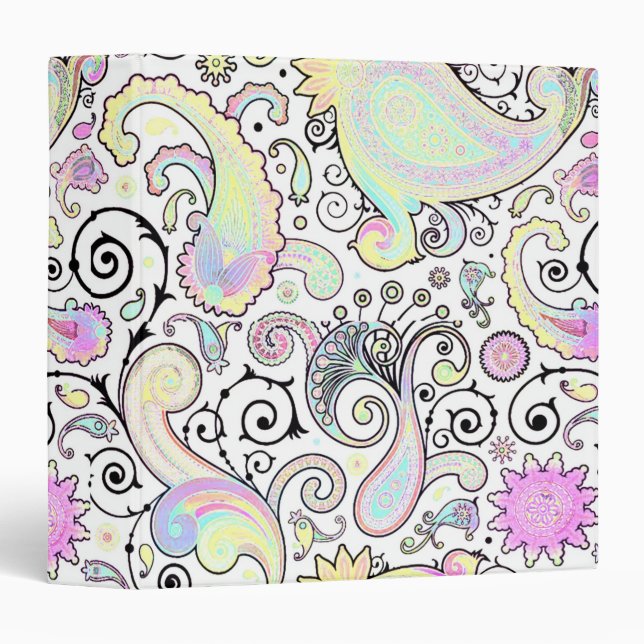 Pastel paisley binder (Front/Spine)