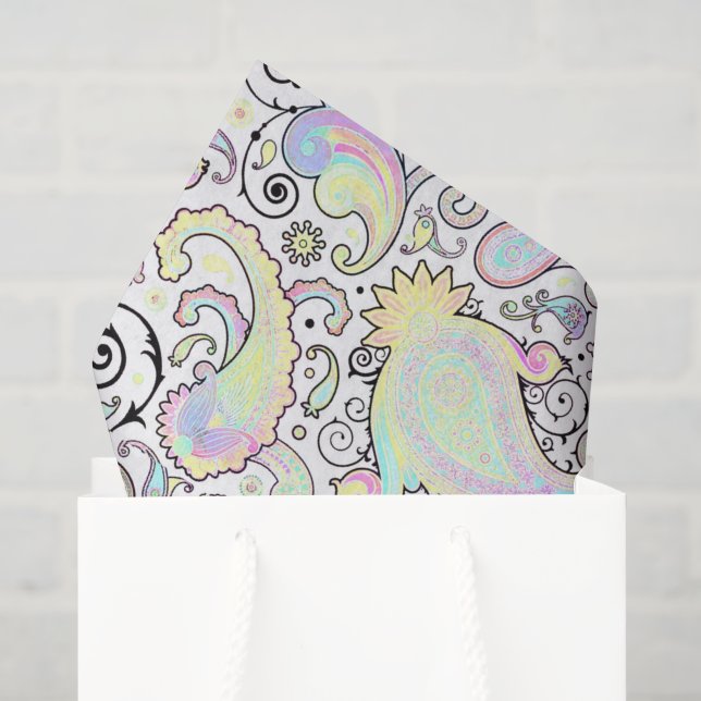 Pastel paisley tissue paper (Gift Bag)