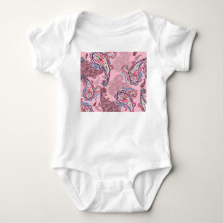 Pastel paisley, traditional ethnic seamless patter baby bodysuit