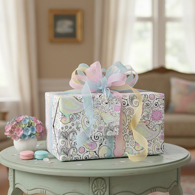 Pastel paisley wrapping paper (Creator Uploaded)