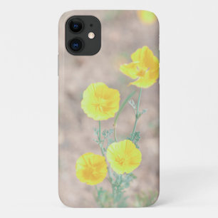 Pastel Pale Green Yellow Flowers iPhone 11 Case