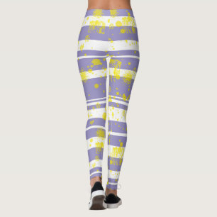 Pastel Pale Lavender Purple Abstract Art Leggings