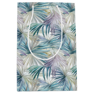 Pastel Palm Leaf Patterned Medium Gift Bag