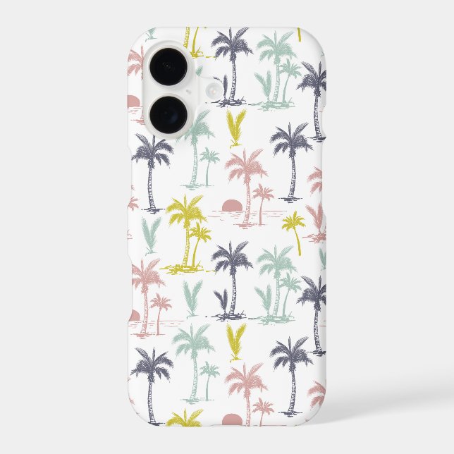 Pastel Palm Tree by the Beach Pattern (Back)