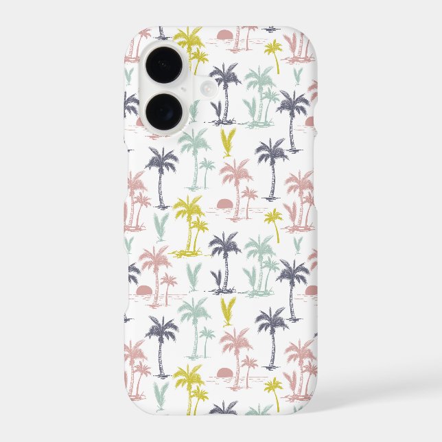 Pastel Palm Tree by the Beach Pattern (Back)