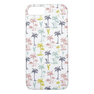 Pastel Palm Tree by the Beach Pattern Case-Mate iPhone Case