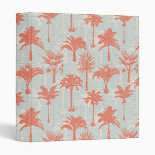 Pastel Palm Tree Pattern Binder