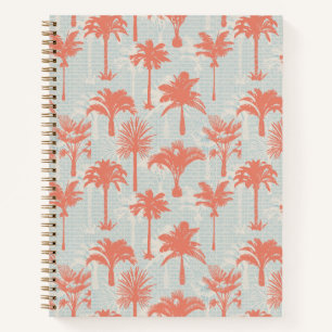 Pastel Palm Tree Pattern Notebook