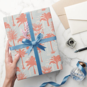Pastel Palm Tree Pattern Wrapping Paper