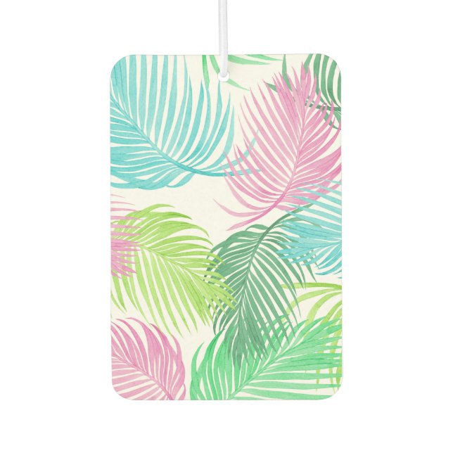 Pastel Palms on a Air Freshener (Front)
